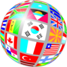 Globe Of Flags Clip Art